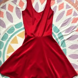 Boohoo Skater Dress Red